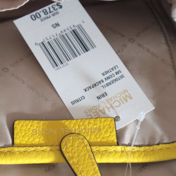 Michael Kors Erin Stud SMALL  Mini Backpack Citrus main image 4